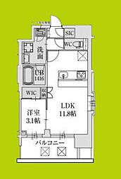 スプランディッド堺東DUE 1LDKの間取図画像