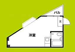 ニューパレス文の里 ワンルームの間取図画像