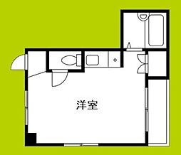 レナジア中加賀屋 ワンルームの間取図画像