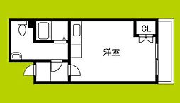 あじさい7 ワンルームの間取図画像
