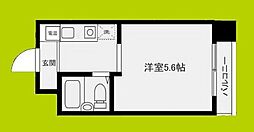 ベルメゾン相川 ワンルームの間取図画像