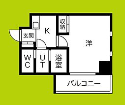 フェアリーコート歌島橋 1Kの間取図画像