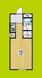 ノアーズアーク桃谷21 1Kの間取図画像