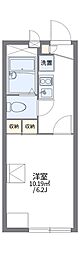 レオパレス勝山南 1Kの間取図画像