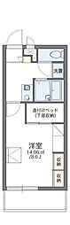 レオパレス愛 1Kの間取図画像