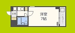 アクエルド都島 1Kの間取図画像