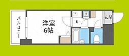 リーガル西天満 1Kの間取図画像