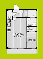 ルクス西宮北口 1LDKの間取図画像