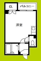オーシャン蒲生 ワンルームの間取図画像