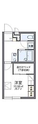 レオパレスハルヒ 1Kの間取図画像