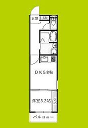 Smith堺 1DKの間取図画像