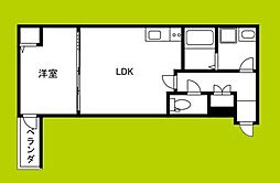 REVITA野崎 1LDKの間取図画像