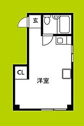 ライフガーデン2 ワンルームの間取図画像