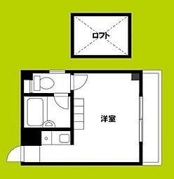 シルクロード勝山 1SKの間取図画像