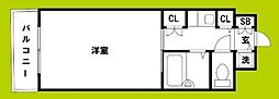 リーガル新大阪2 1Kの間取図画像