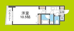 カスタリアタワー肥後橋 1Kの間取図画像