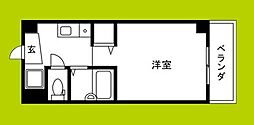 パライッソおく 1Kの間取図画像
