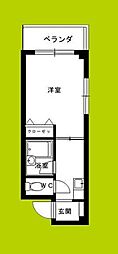 プチメゾン 1Kの間取図画像