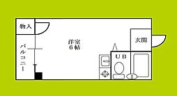 タカハシマンション ワンルームの間取図画像