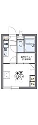 レオパレスNEOZIOUN 1Kの間取図画像