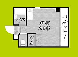 アベニール ワンルームの間取図画像