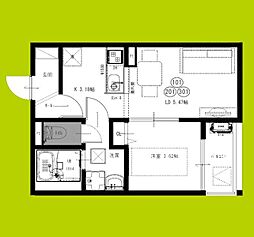 高石市西取石3丁目アパート 1LDKの間取図画像