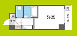インターナショナル玉造 ワンルームの間取図画像