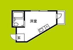 セラヴィ平野上町 ワンルームの間取図画像