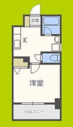 willDo難波w1 1Kの間取図画像