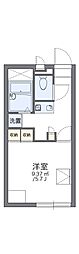 レオパレスGINGA 1Kの間取図画像
