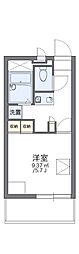 レオパレスドミール1 1Kの間取図画像