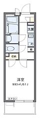 クレイノのぞみ2 1Kの間取図画像