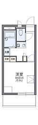 レオパレス燦 1Kの間取図画像