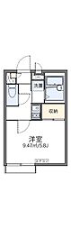 レオパレスモンターニュ日向 1Kの間取図画像