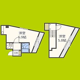 ハイツすずらんパート2 1DKの間取図画像