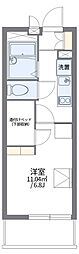 レオパレスロワール千本 1Kの間取図画像