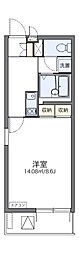 レオネクストアロマルカネハイツ 1Kの間取図画像