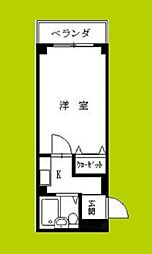 カルム25 1Kの間取図画像