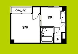 マンションフジタケ 1DKの間取図画像