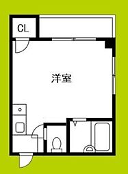 オリエントハイツ ワンルームの間取図画像