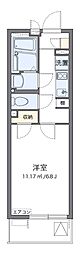 クレイノのぞみ3 1Kの間取図画像