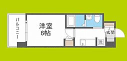 ラクラス阿倍野元町 1Kの間取図画像