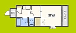 DO大阪港 1Kの間取図画像