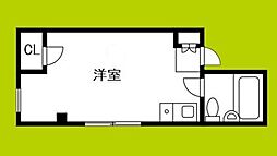 パークサイドハイツ ワンルームの間取図画像