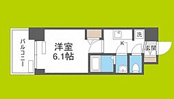 プレサンス南堀江ザ・センス 1Kの間取図画像
