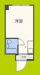 ノアーズアーク長堀通 ワンルームの間取図画像