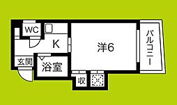 フェアリーコート 1Kの間取図画像
