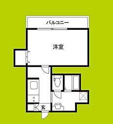 永久 1Kの間取図画像