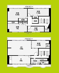 園田ビル 5LDKの間取図画像