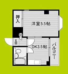 ハイツムラタ 1DKの間取図画像
